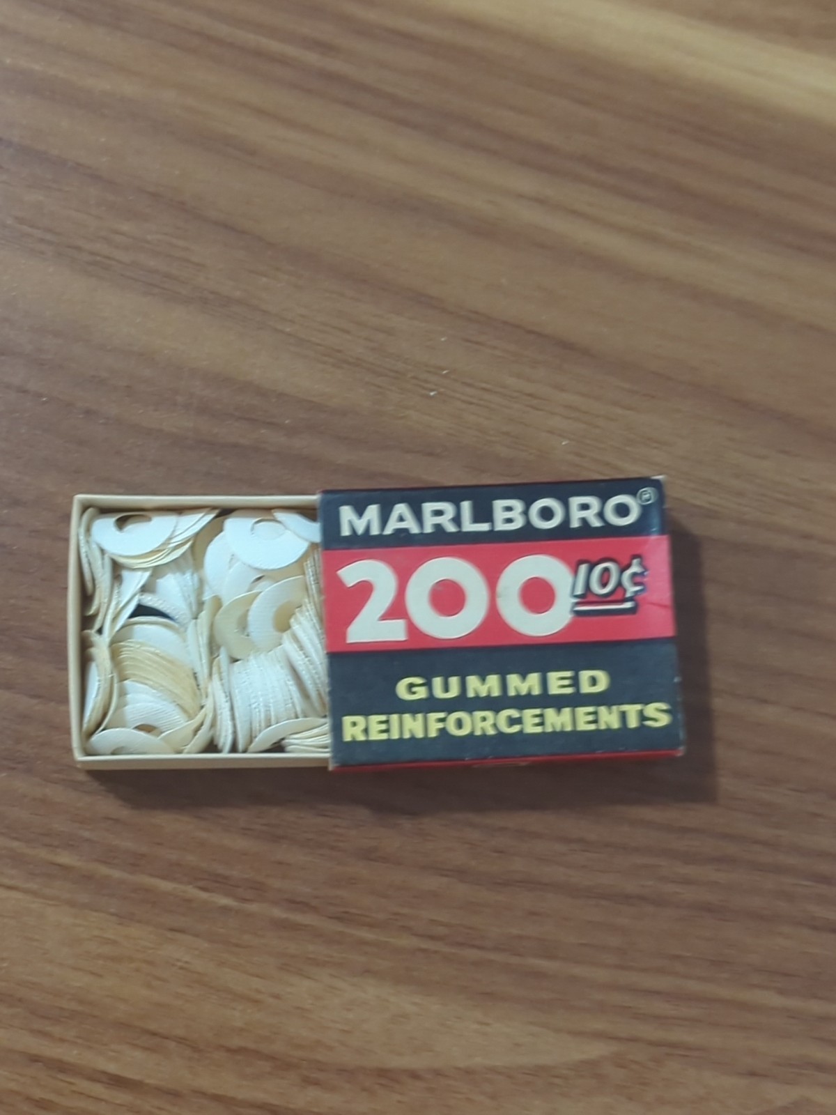 Vintage Dennison Marlboro Gummed Reinforcements 200 Partial Box Decor