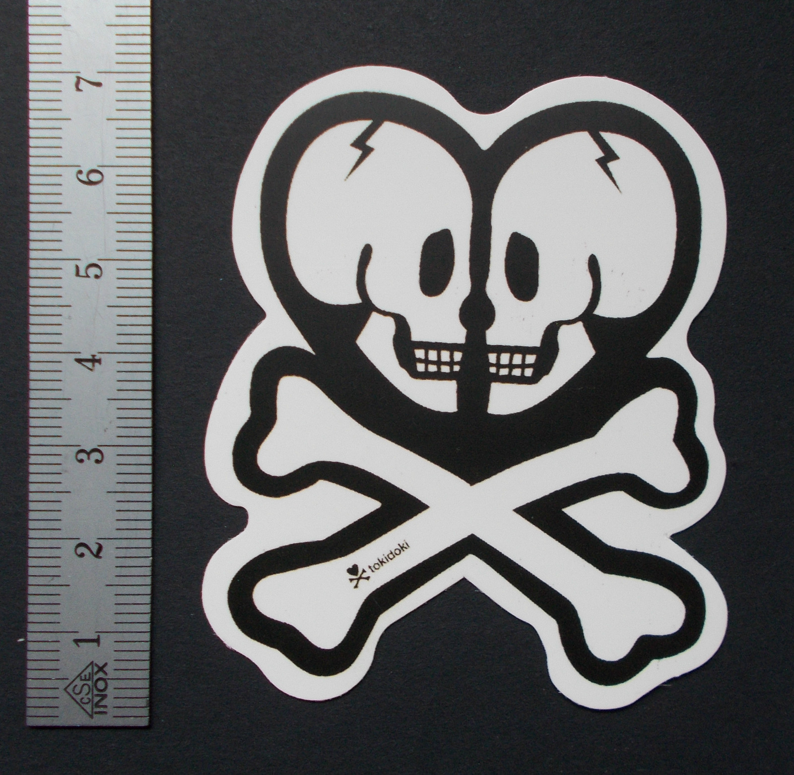 Sticker Decal Matte Look “Twin Skulls” Laptop, Notebook, Stickerbomb …