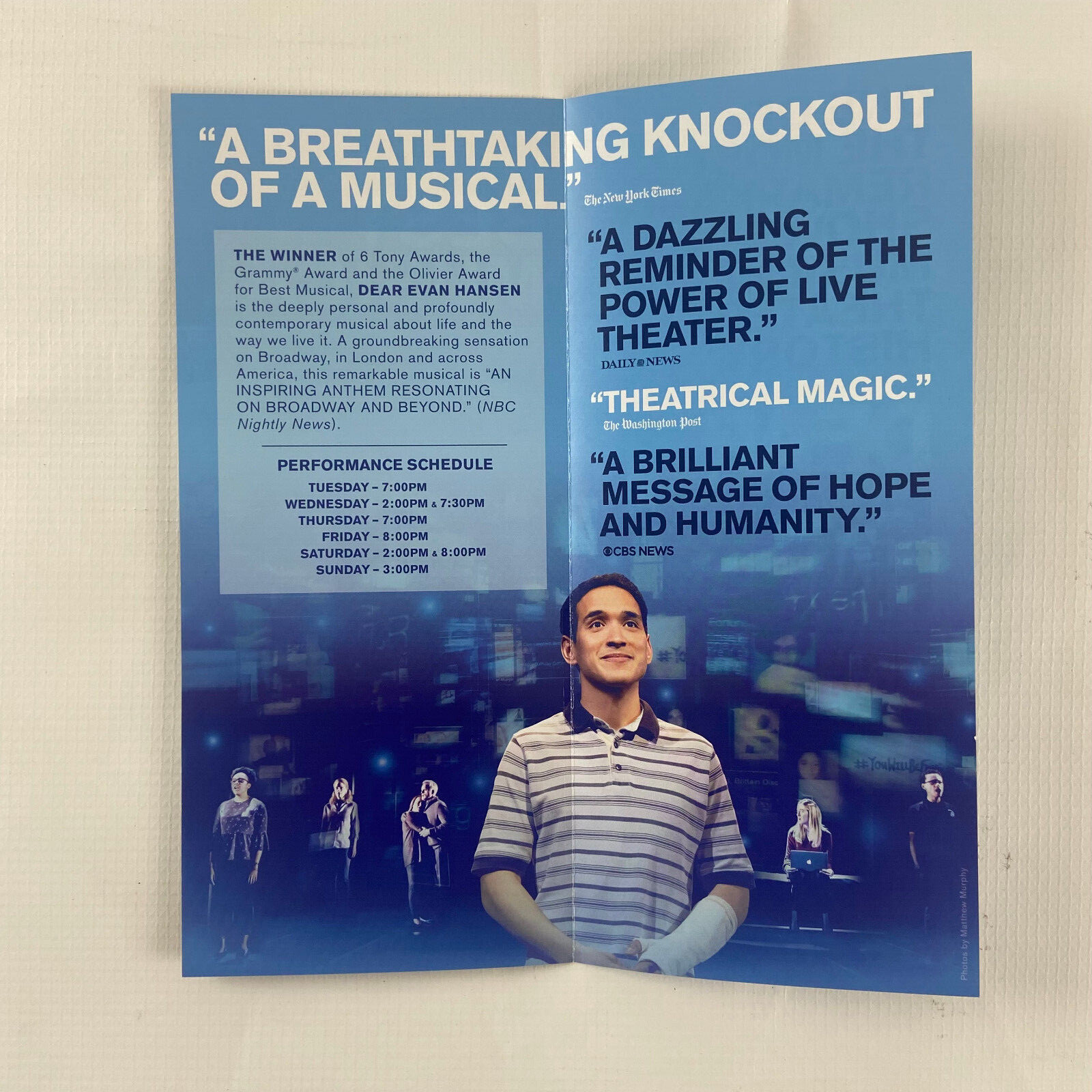 Dear Evan Hansen 2022 Ad Flyer Broadway NYC New York City Advertisement Ads