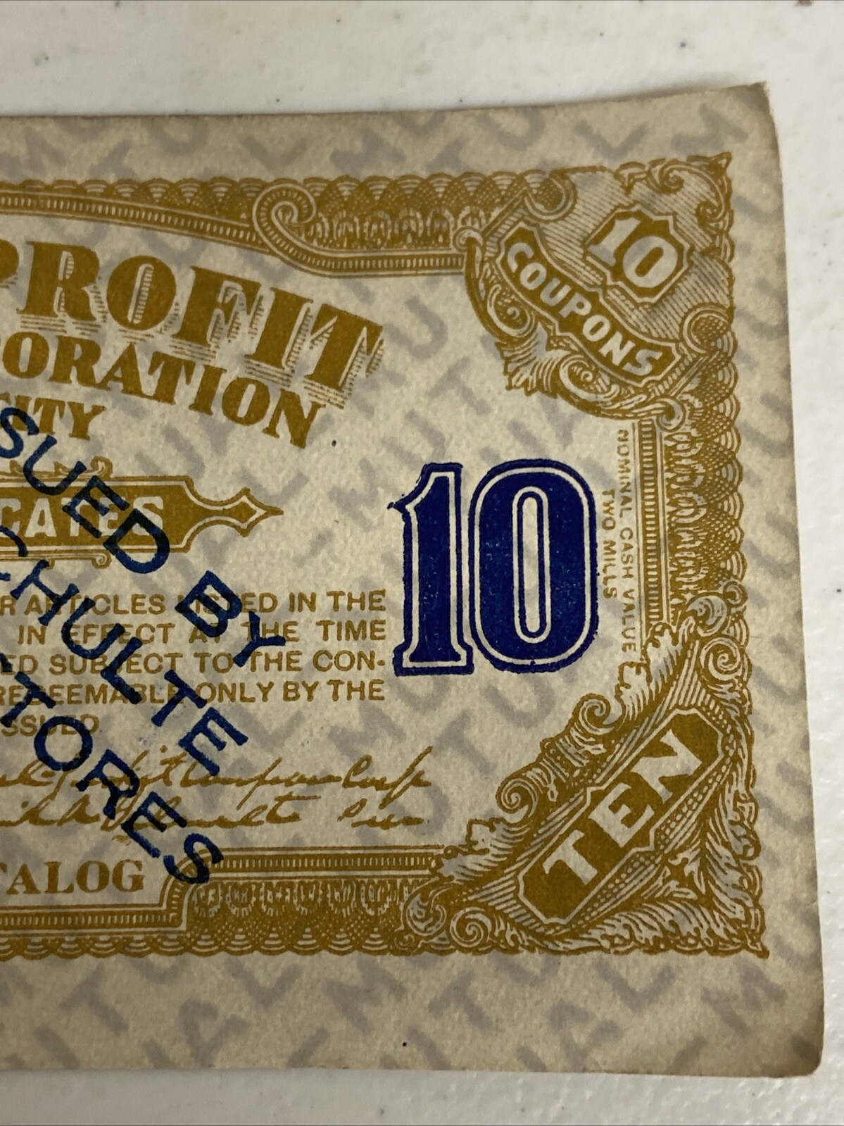 Mutual Profit Coupon Corporation New York City, NY 10 Coupons Cigar Store