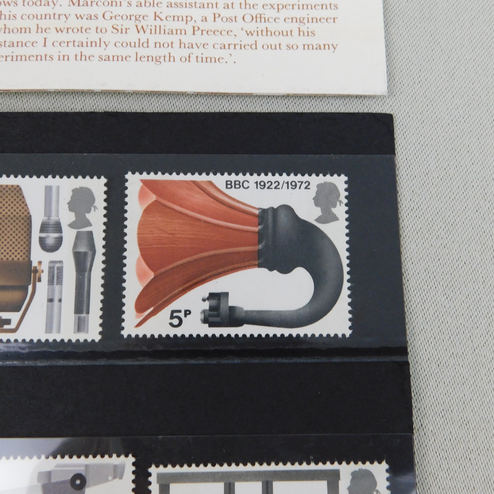 BBC Broadcasting History British Presentation Pack #43 1972 British Mint Stamps