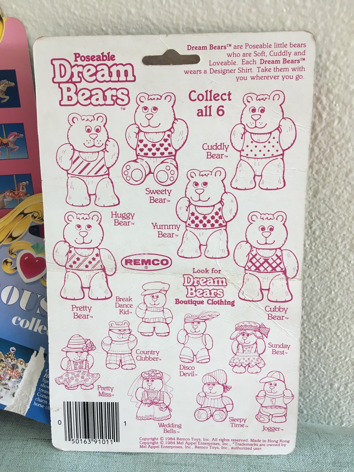 Vintage Back Cards Toy Ads Dream Bear Pamphlet Lisa Frank Carousel Horse 80s 90s