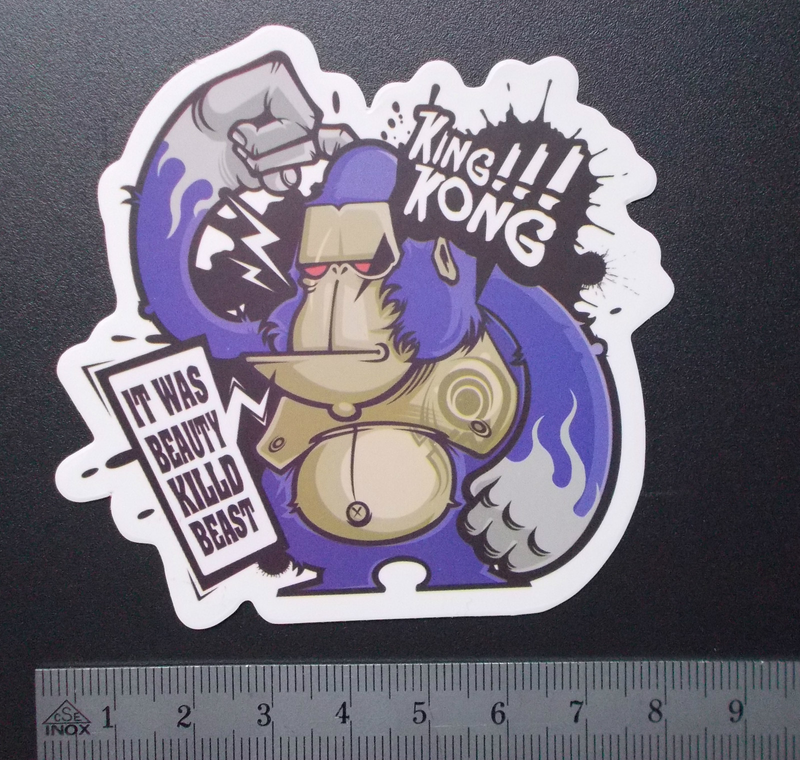 Sticker Decal Matte Look “King Kong” Laptop, Stickerbomb (M232)