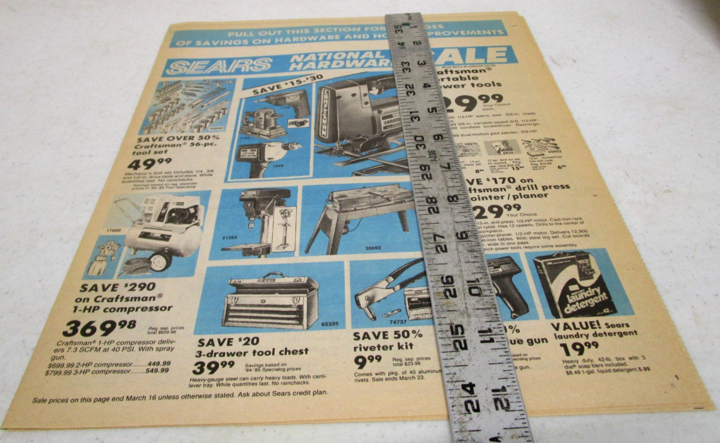 1985 VINTAGE 1980’s SEARS STORE ADVERTISING SALES NEWSPAPER CATALOG