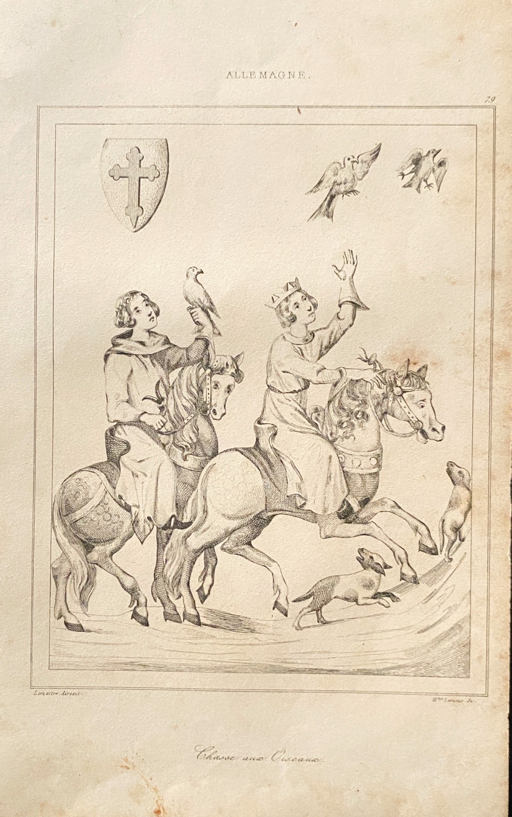 Engraving Germany ” Bird Hunting “