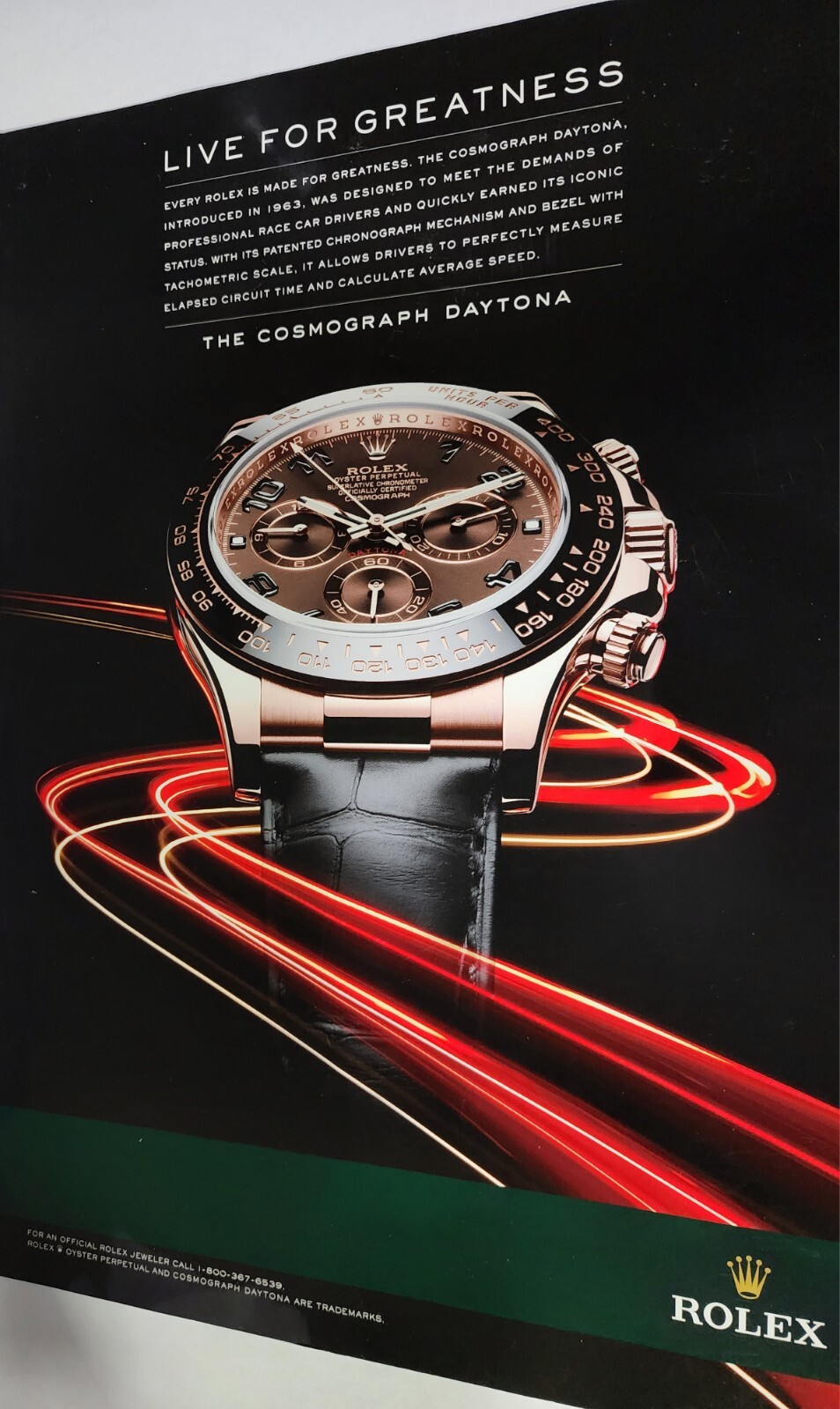 Rolex Watch Picture Magazine Ad Wall Art Decor Original