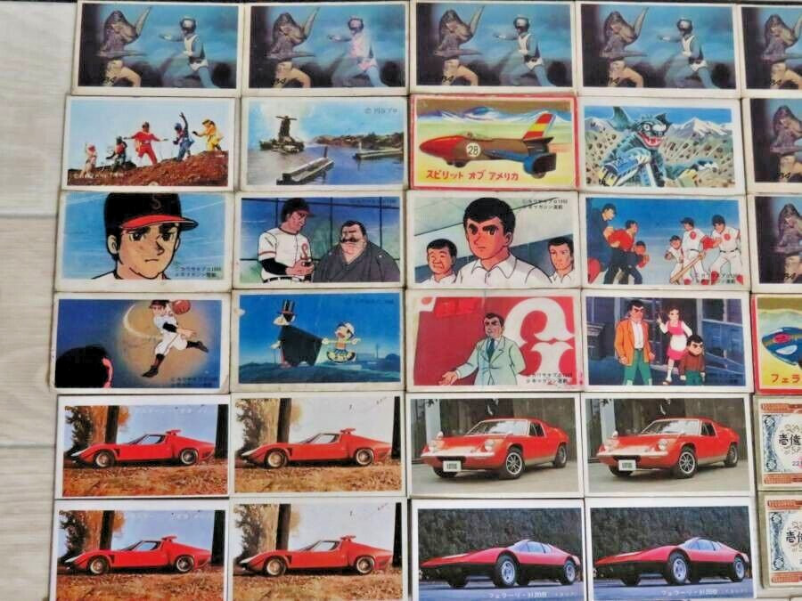 290 Japanense Animation Menko cards Kamen Rider Tiger Mask Spectreman eight man