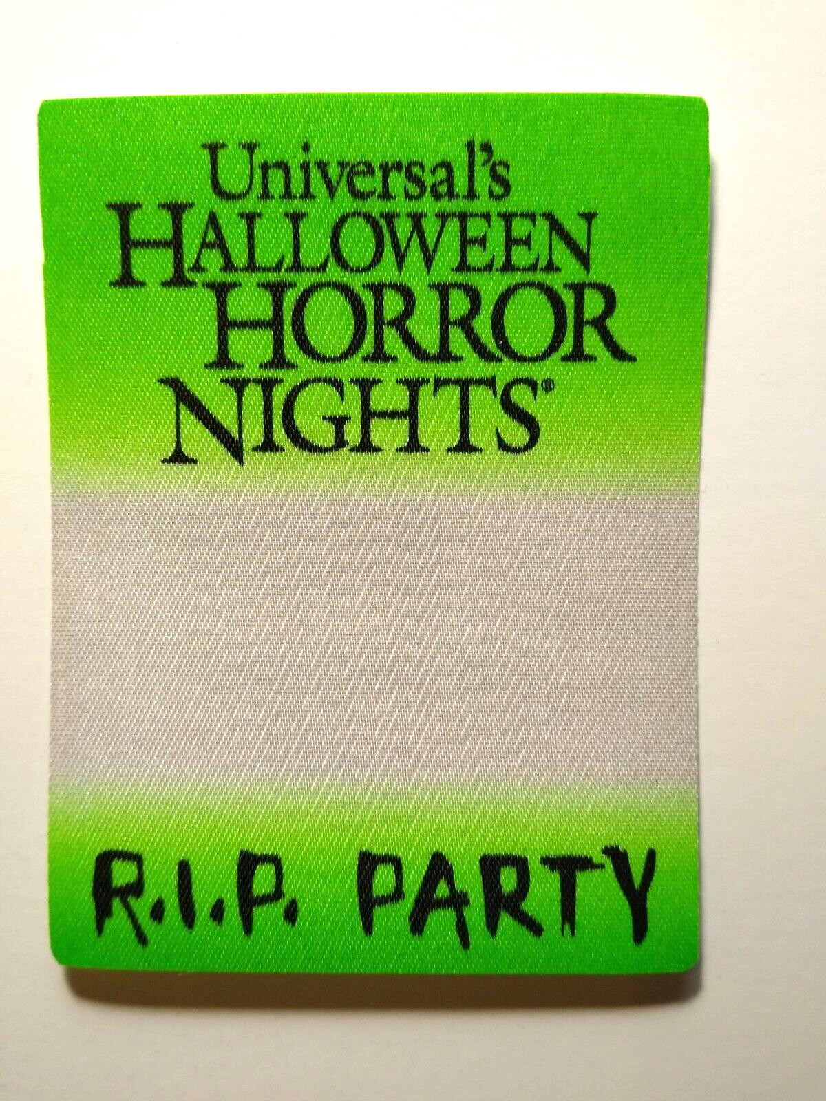 Vintage Halloween Horror Nights RIP Party Event Cloth Fabric Pass Universal