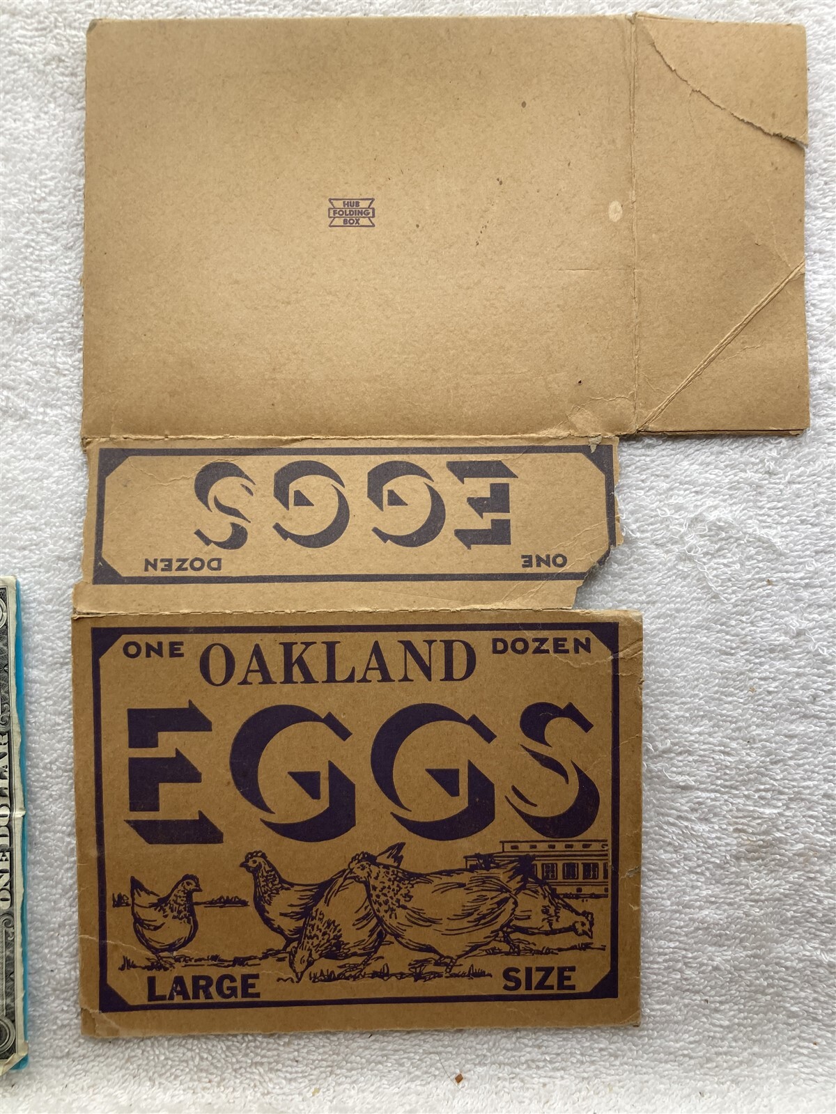 1940’s 1950’s Oakland Eggs Carton California Pittsburgh PA Vtg