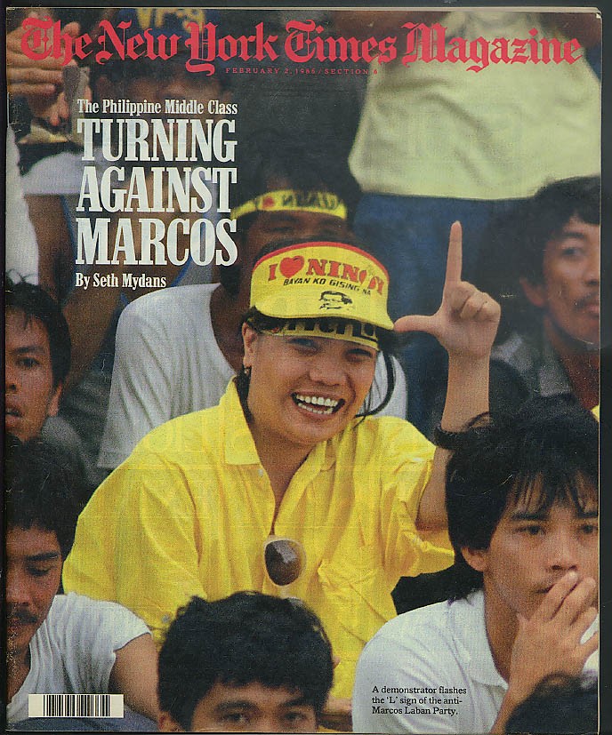 NEW YORK TIMES MAGAZINE Philippines Against Marcos Tennis Debbie Spence 2/2 1986