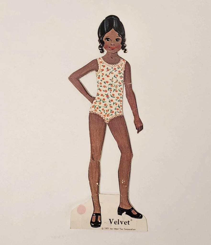 4) 1970s paper dolls Crissy Velvet Skipper Battie Vintage paper art supplies