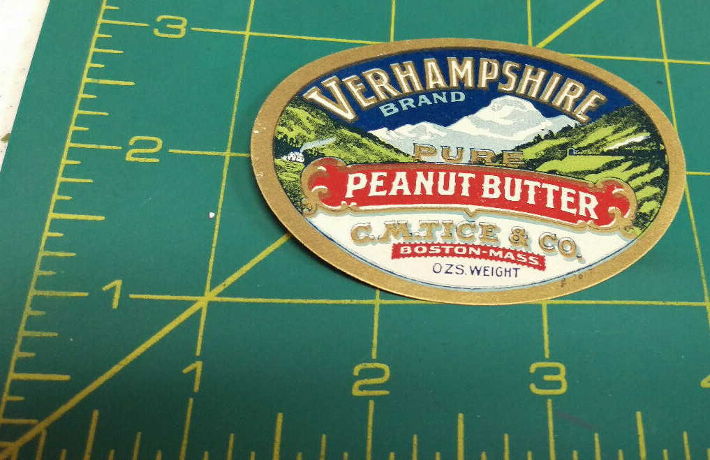 Vintage Original Label 1920s Verhampshire Peanut Butter Label – Great graphics