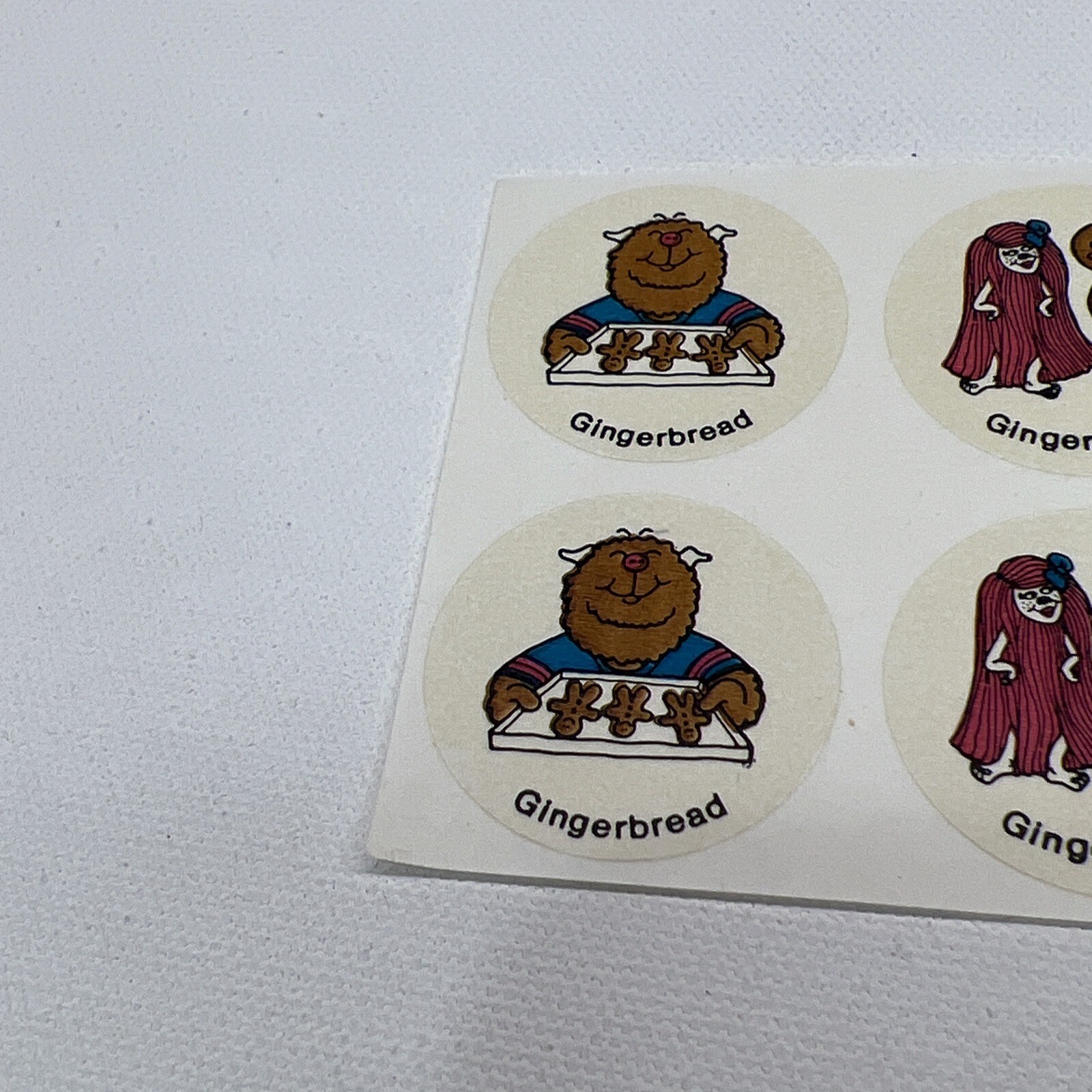RARE Vintage Matte Scratch & Sniff Stickers 70’s Gingerbread