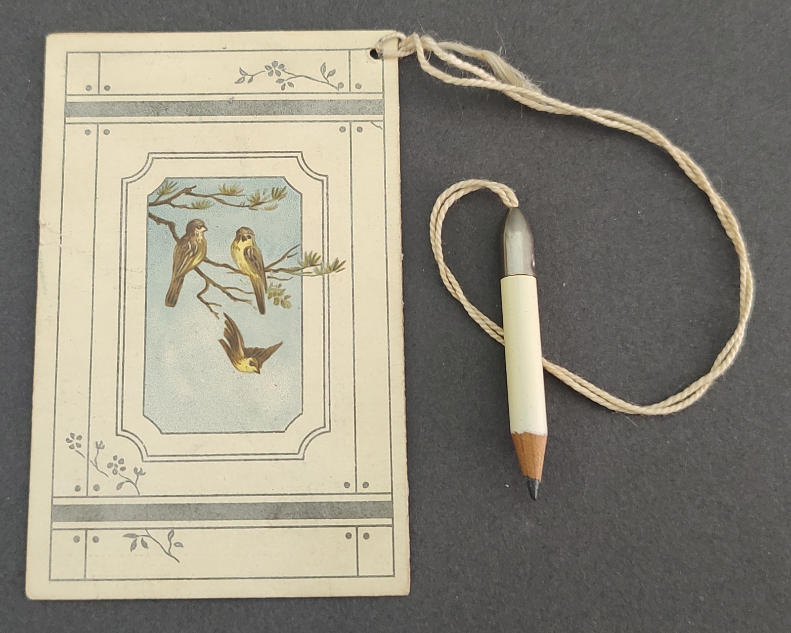 Original Victorian Dance Card 1896 antique with original pencil