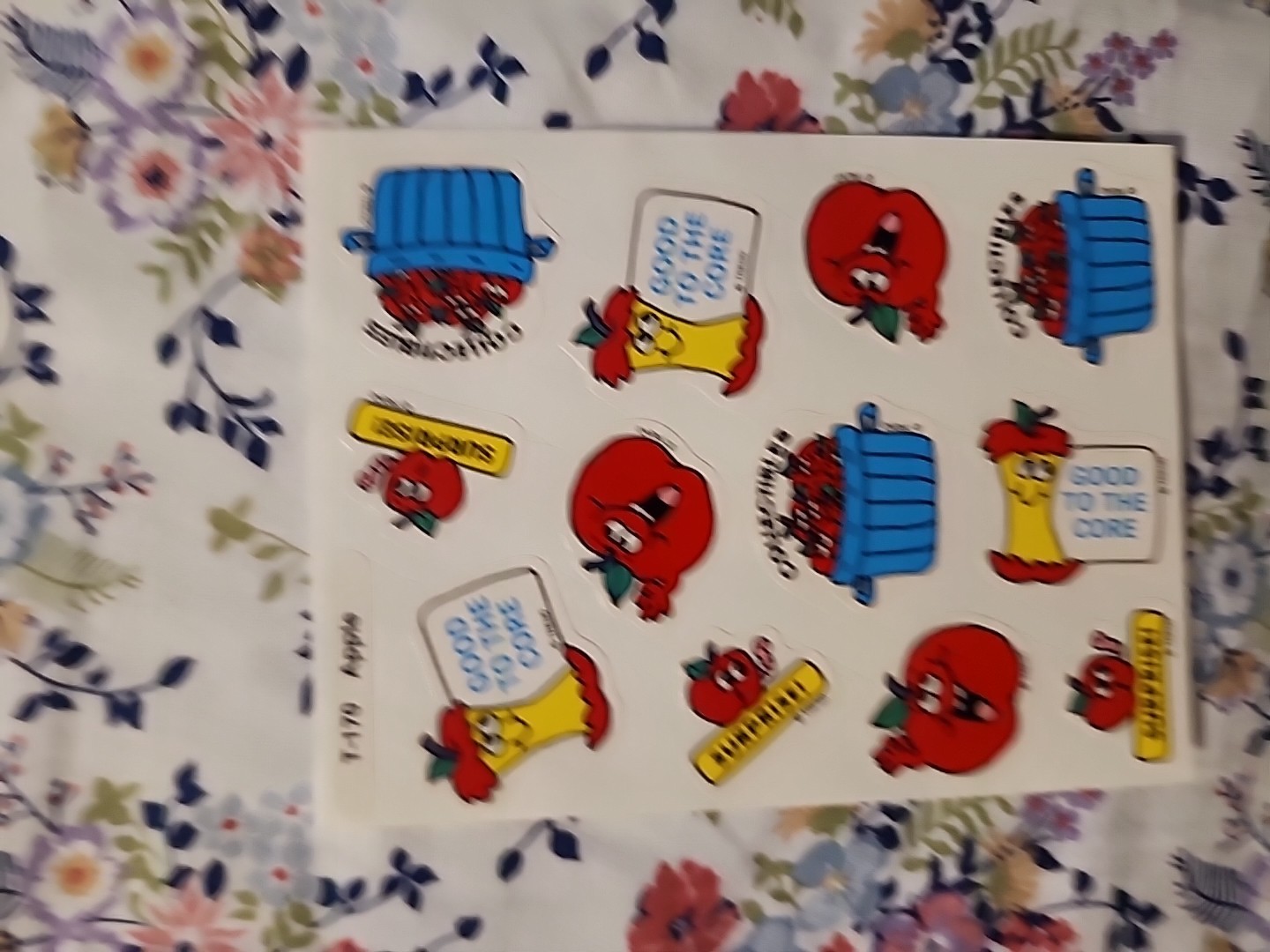 Vintage TREND Scratch & Sniff Stinky Sticker Sheet Die Cut APPLE Scent RARE HTF