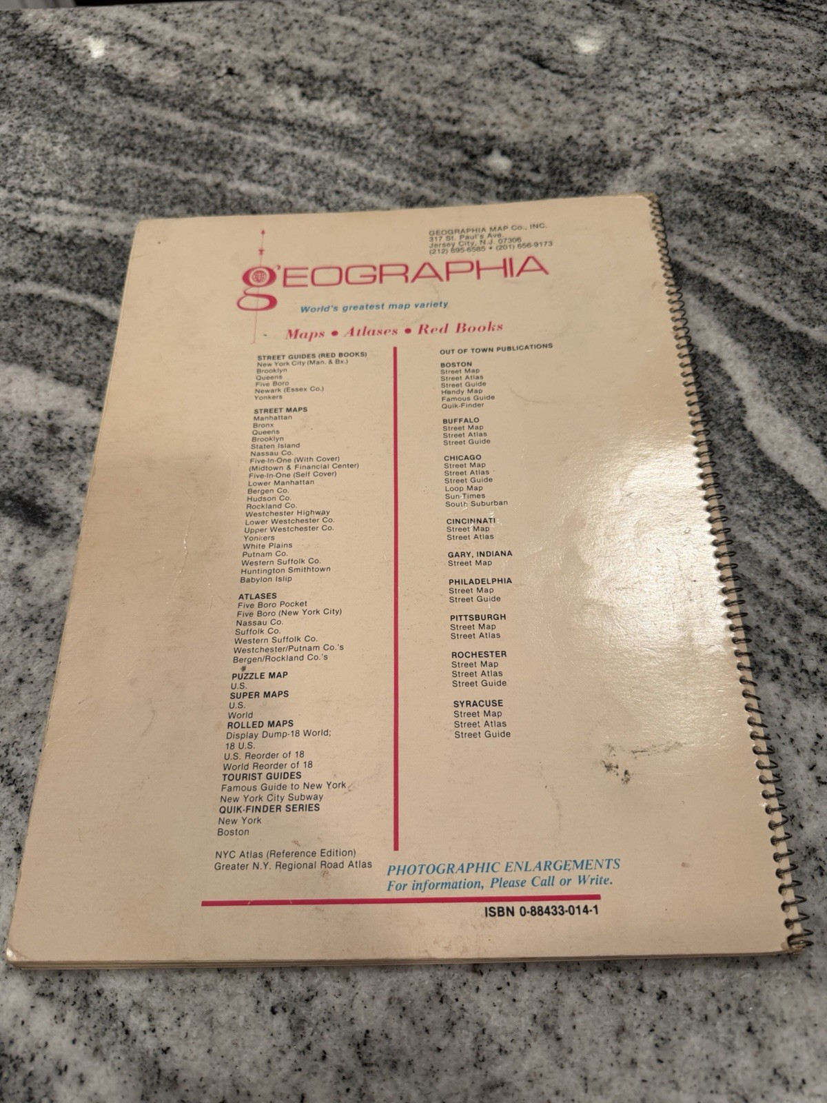 Vintage Geographia New York City 5 Borough Atlas Large Scale