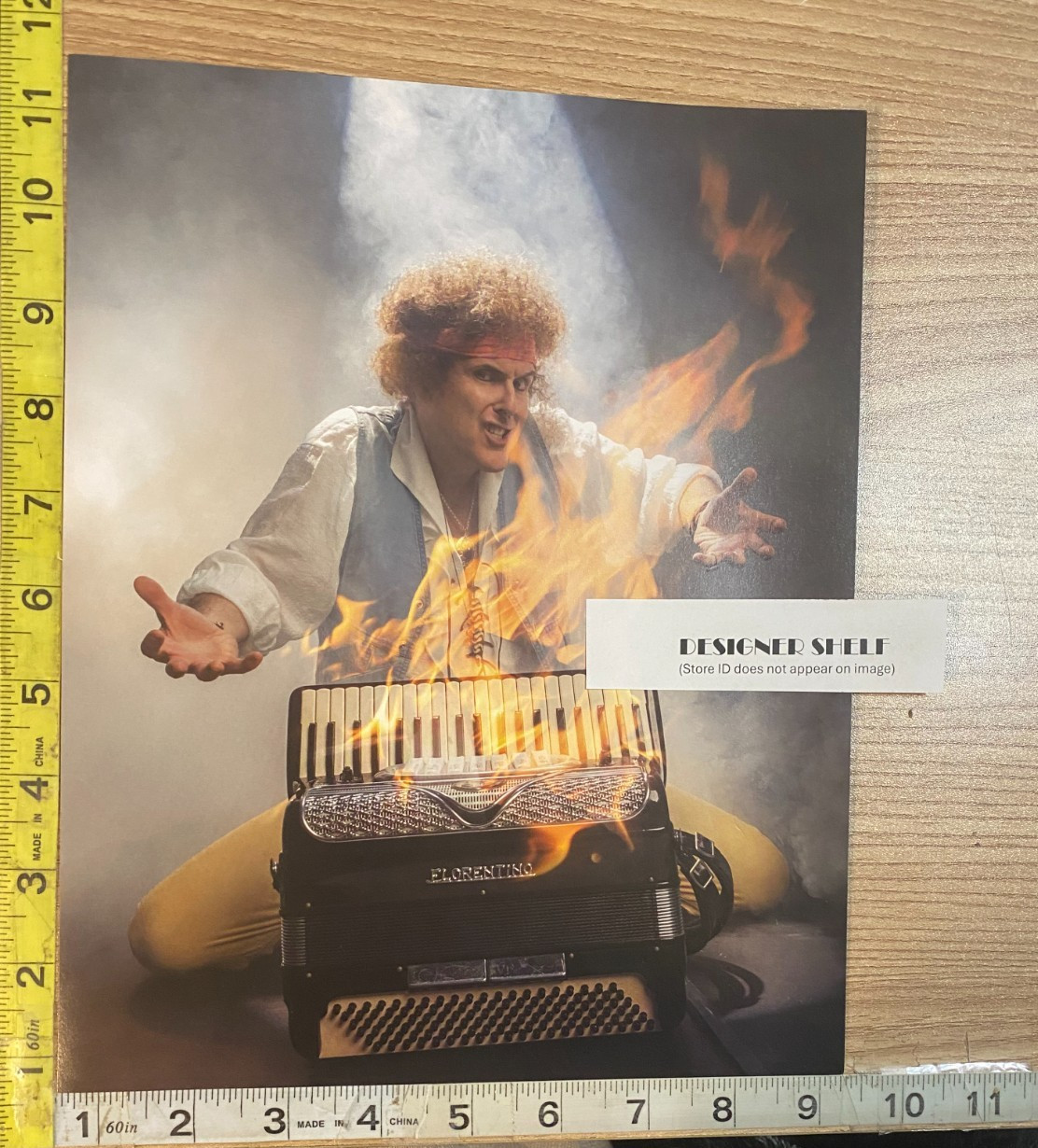 Weird Al Yankovic With Flaming Accordion Publicity Scene Book Photograph