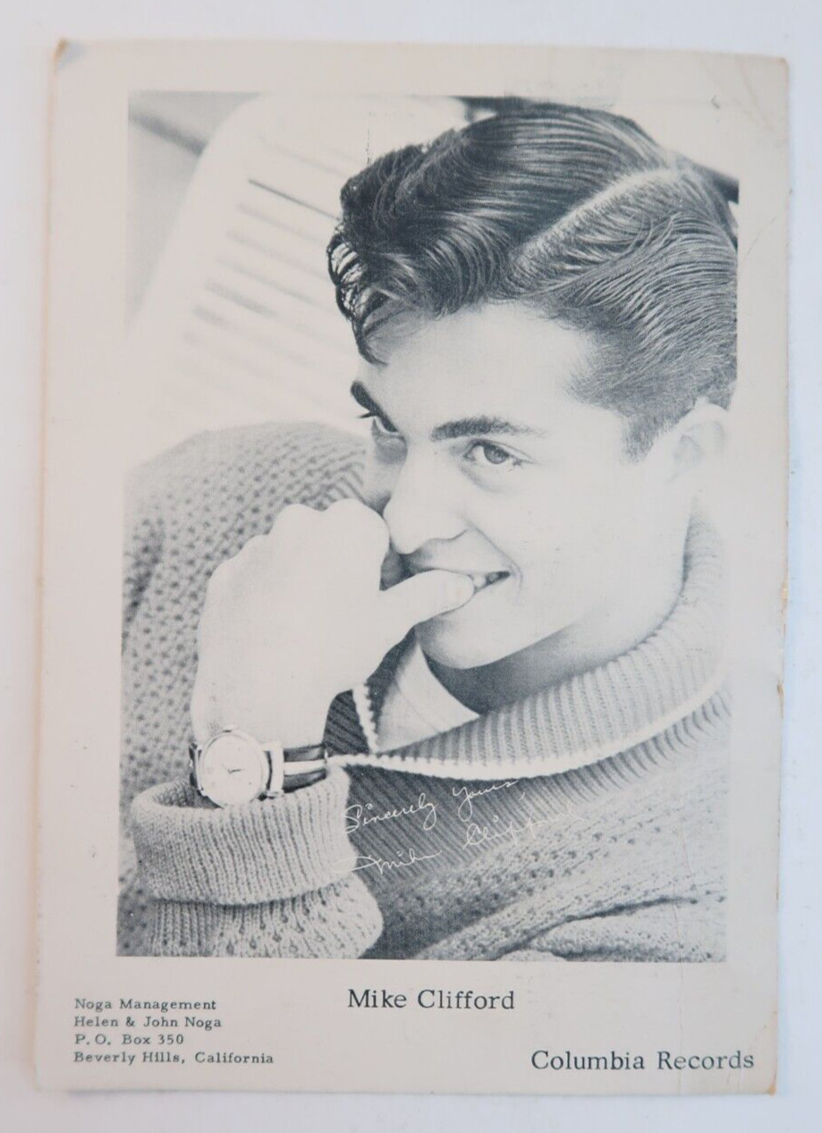 Mike Clifford Vintage Paper Cardboard Image Photo 5″ x 7″ Columbia Records Noga