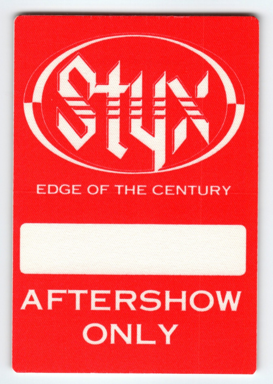 Styx Edge Of The Century Backstage Pass Original 1990 Pop Rock Event After Show