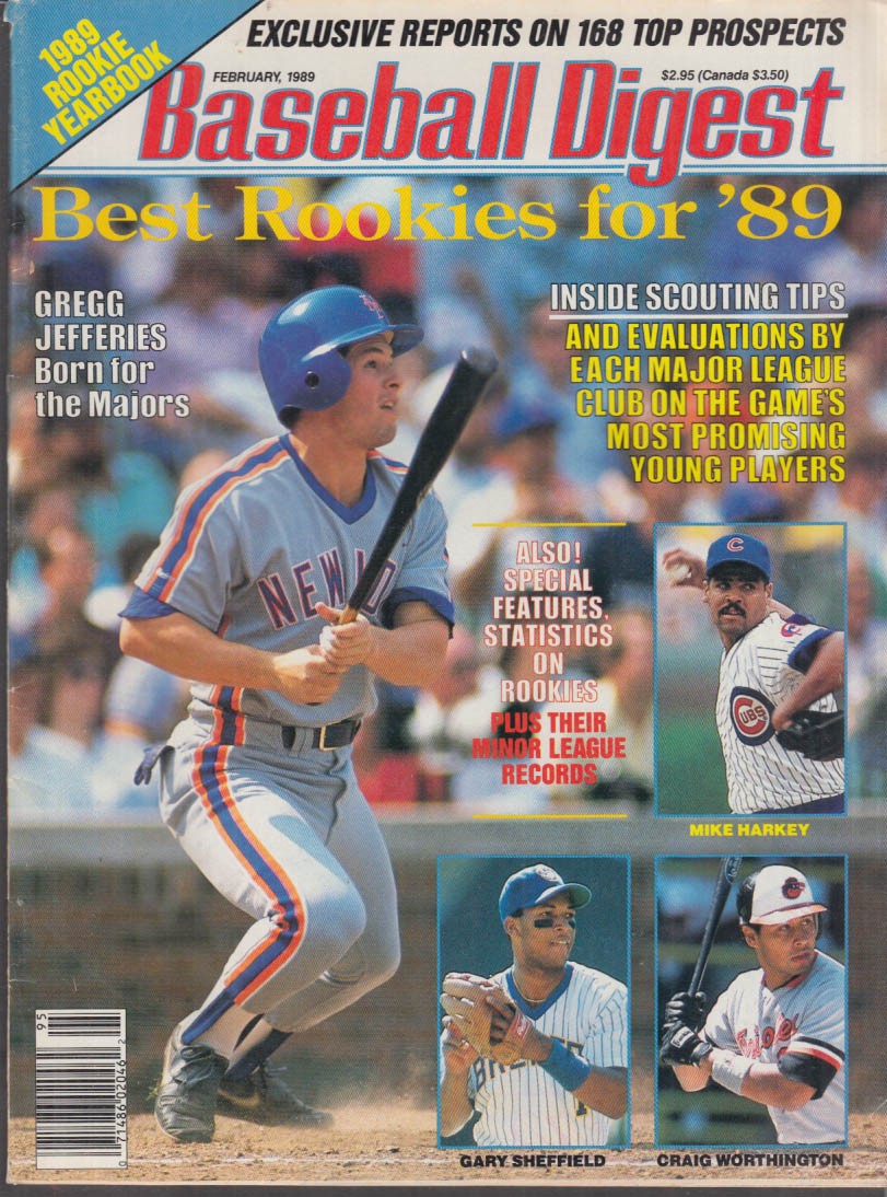 BASEBALL DIGEST 2 1989 Best Rookies Jefferies Sheffield Walt Weiss Bench Sabo