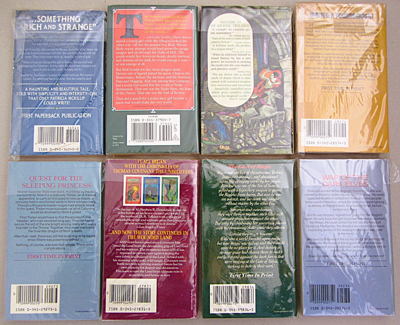 LOT 8~GRIFFIN~DEL REY FANTASY PAPERBACK BOOKS~COLLECTIBLE~MOST UNREAD~NEW