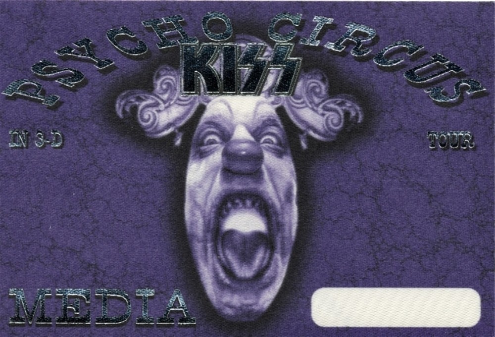 KISS 1998 Psycho Circus concert tour collectible Media foil Backstage Pass