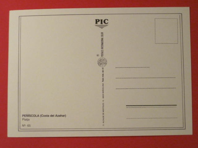 Penicola / Costa del Azahar Postcard – Printed in Barcelona, Spain