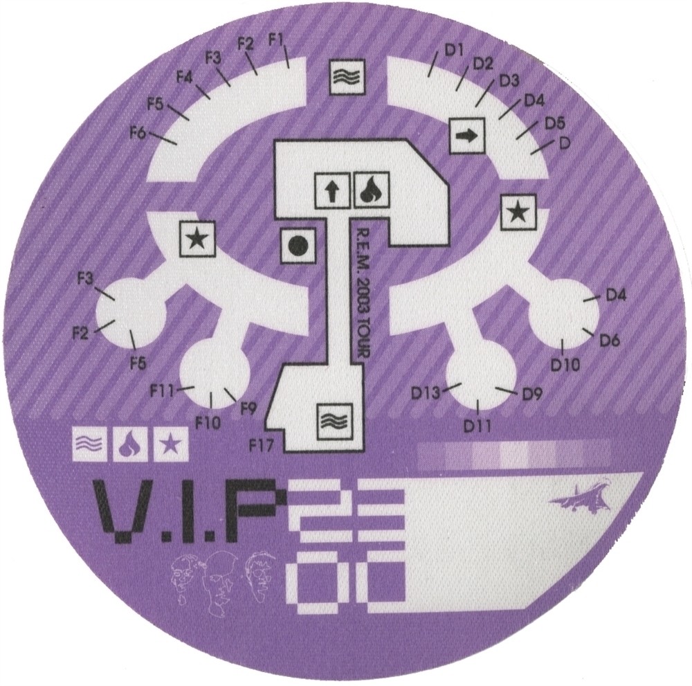 REM 2003 In Time concert tour collectible Band VIP Backstage Pass