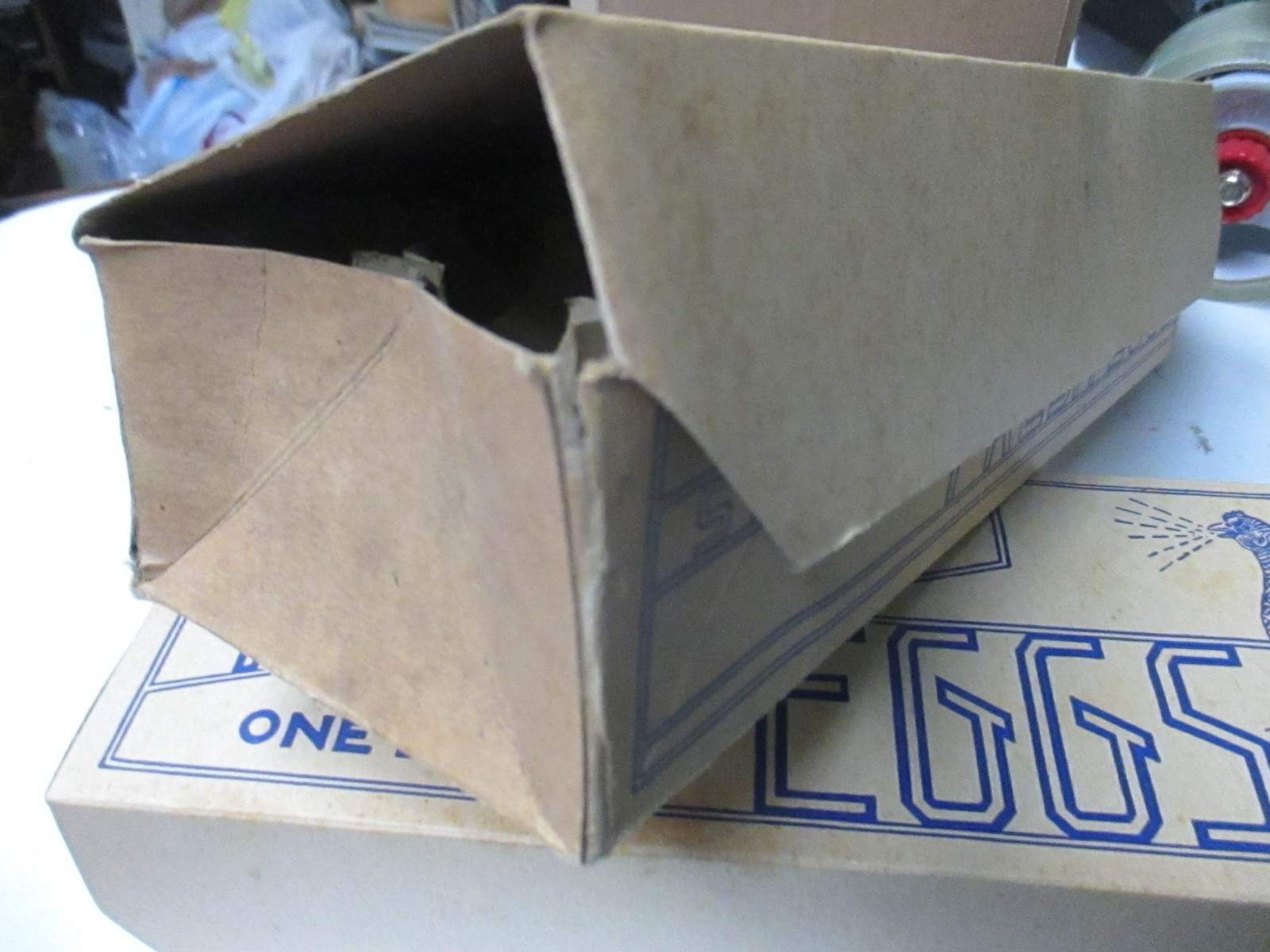 TWO Vintage Strictly Fresh 1 Dozen Eggs Cardboard Carton Farmhouse Decor Chicken