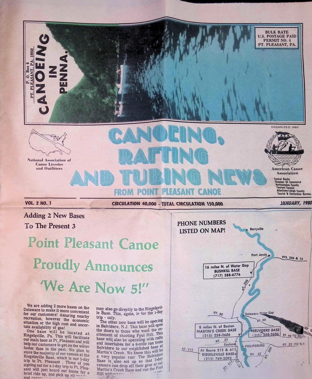 1970s PA Whitewater Canoeing Rafting Tubing Newsletter Flyer Lehigh Youghiogheny
