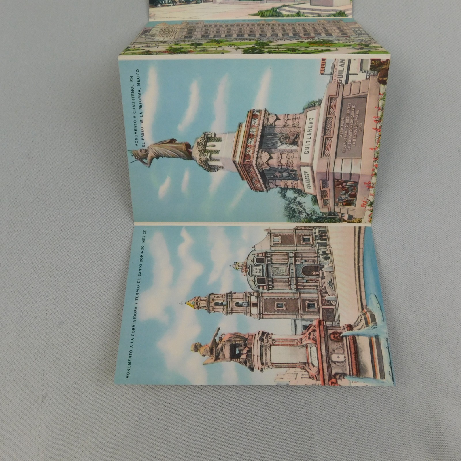 Vintage 30s 40s Views from Mexico Souvenir Photo Folder Postcard