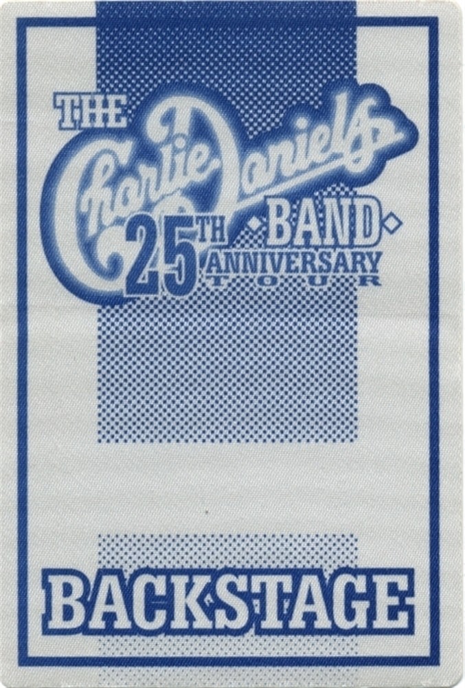 Charlie Daniels Band 1995 25th Anniversary concert tour Backstage Pass