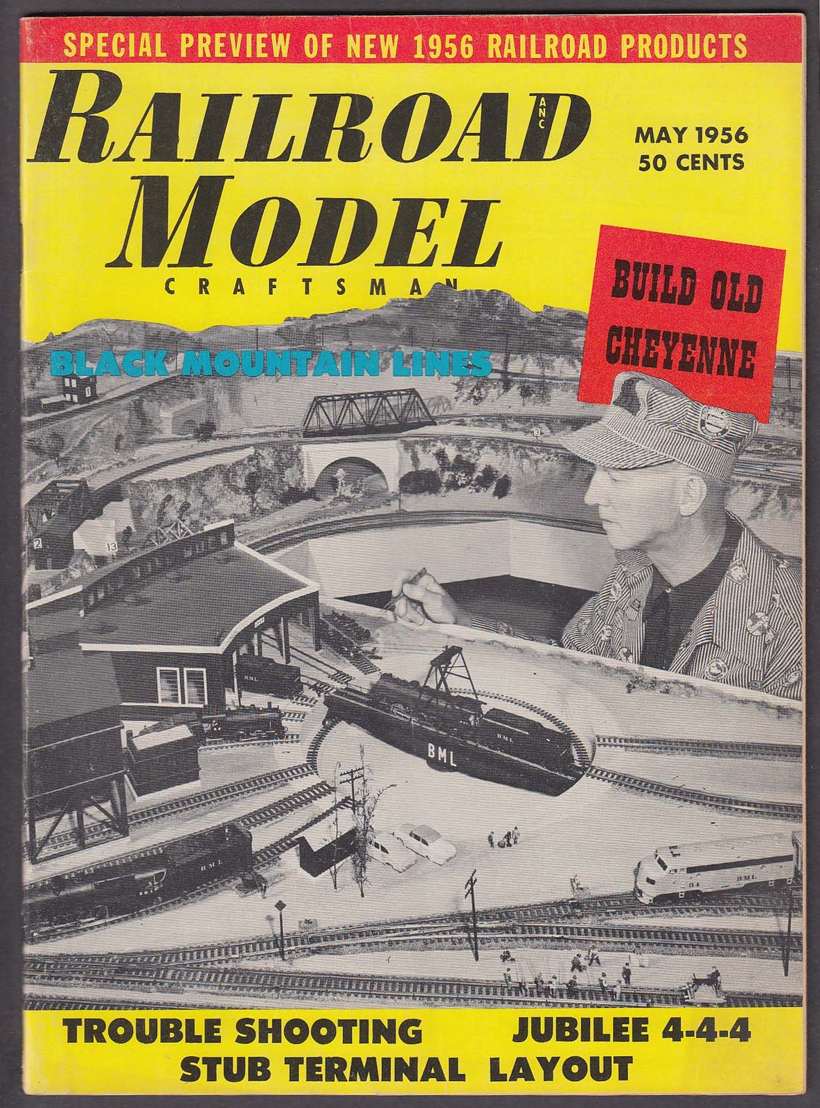 RAILROAD MODEL CRAFTSMAN Old Cheyenne Jubilee 4-4-4 Stub Terminal Layout 5 1956