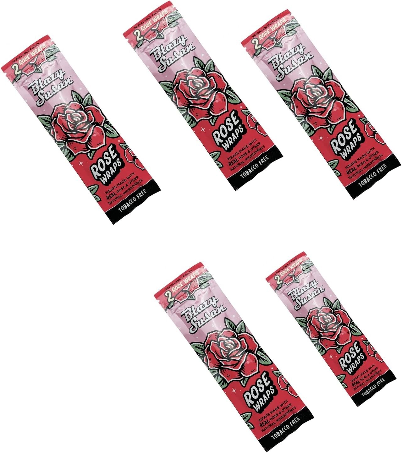 Authentic Blazy Susan Rose Pre-Rolls Wraps Made with Real Rose 5pk