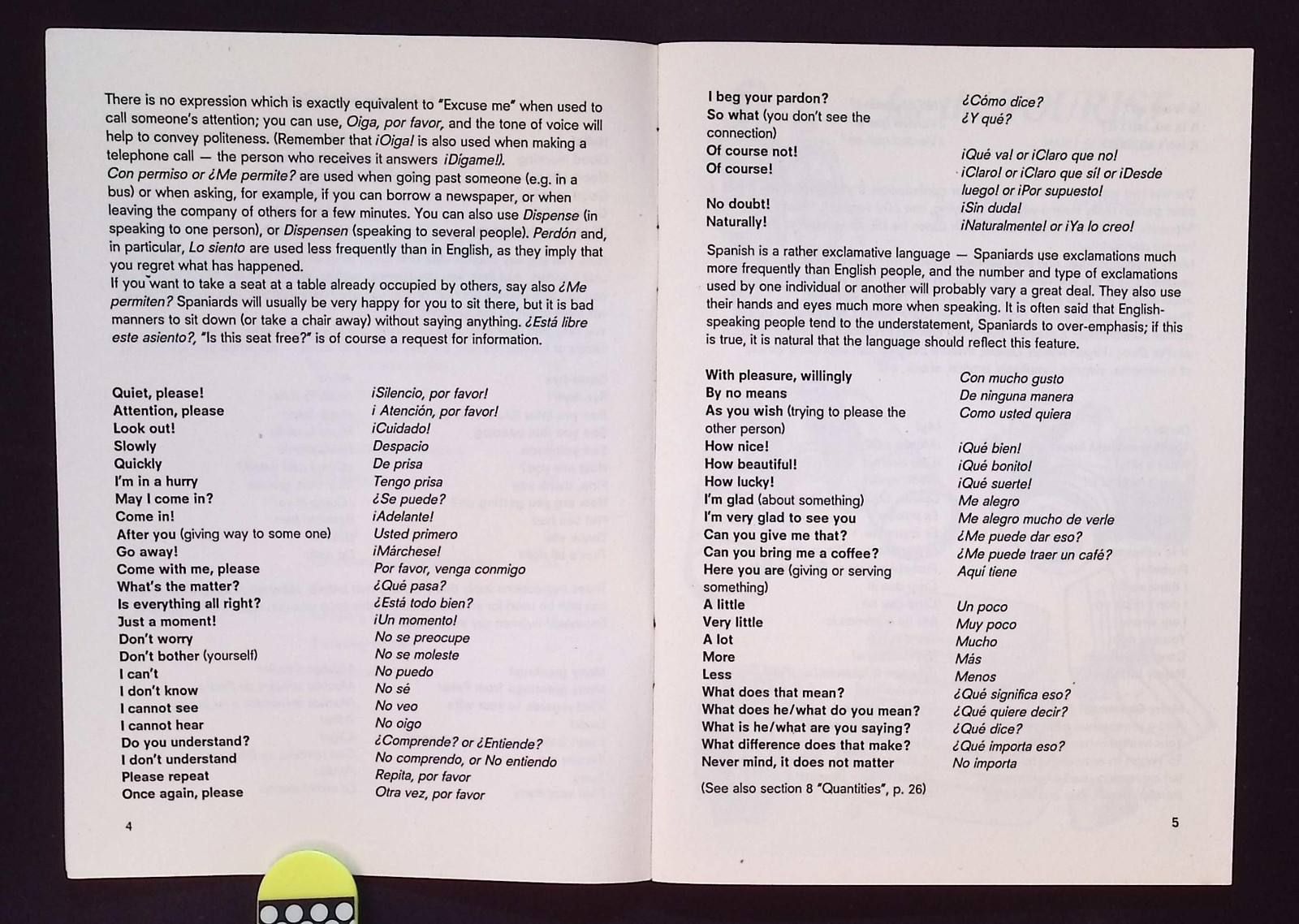 Eurotone Four Phase Introduction to Spanish Book II, Phrases & Useful Info, 1974