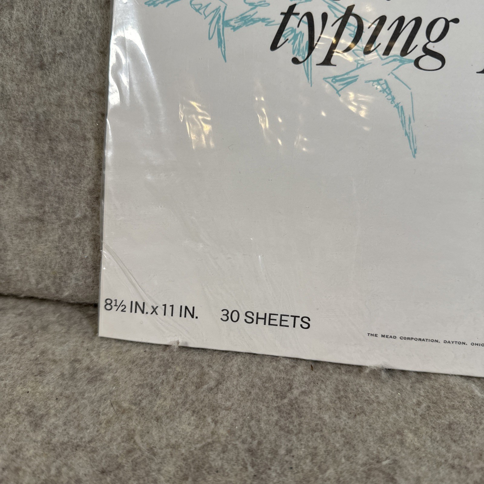 VTG NOS Typewriter Onionskin Cloud Ripple Air Weight Typing Paper Delicate 30 Ct