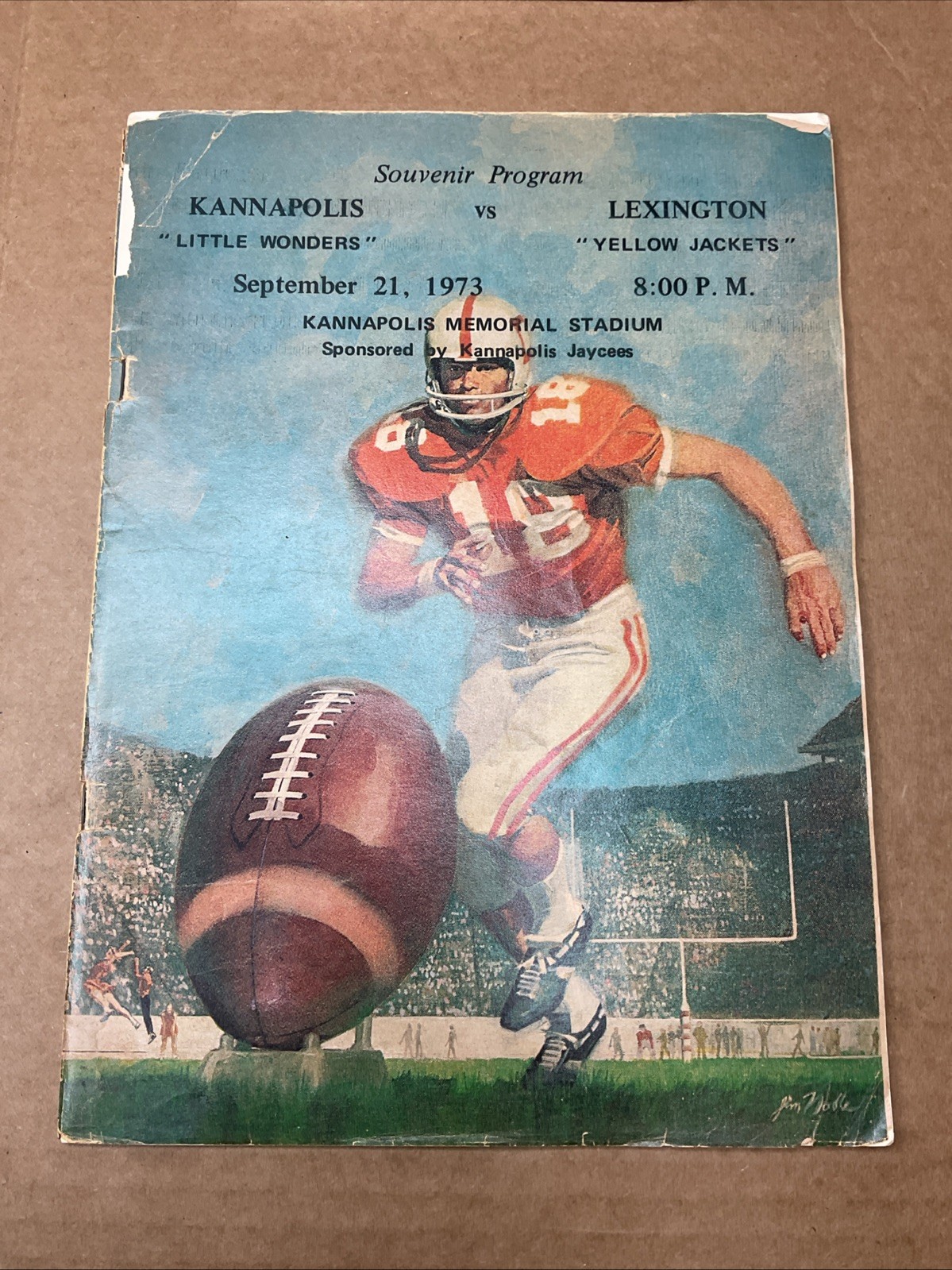 21 Sep 1974 Football Program Kannapolis Vs Lexington High School Nc B69