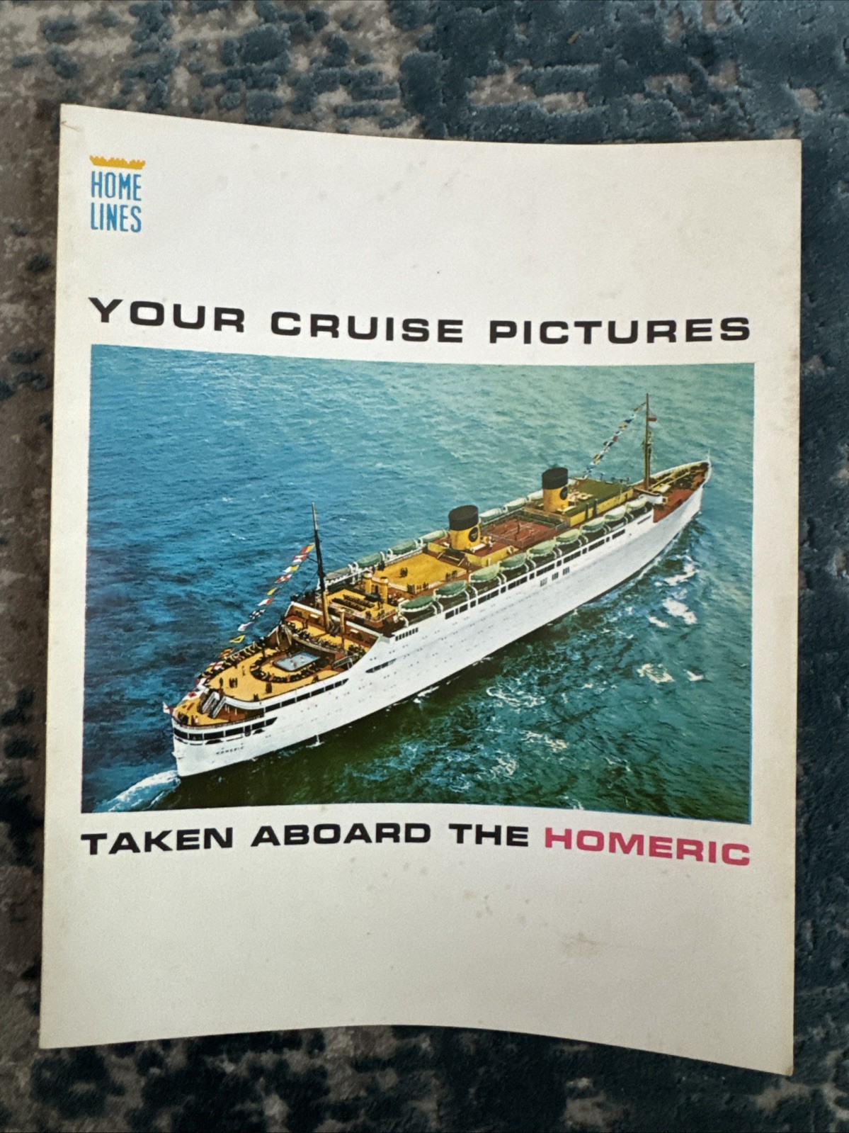 Vintage Home Lines Homeric Italy Italian Cruise Photo Travel Ephemera