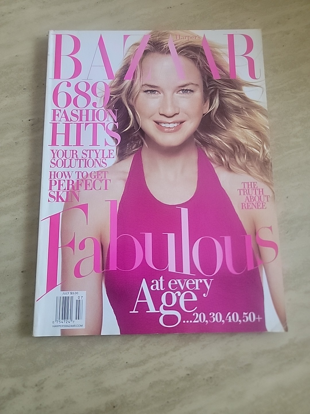 JULY 2002 HARPERS BAZAAR fashion magazine RENEE ZELLWEGER