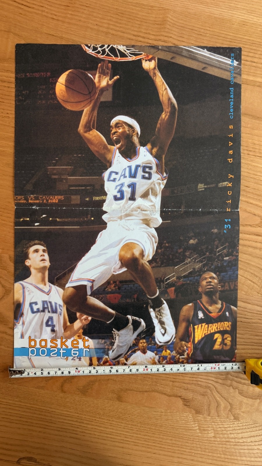 Ricky Davis Cleveland Cavaliers Vintage Basket Poster NBA Rare 15×20