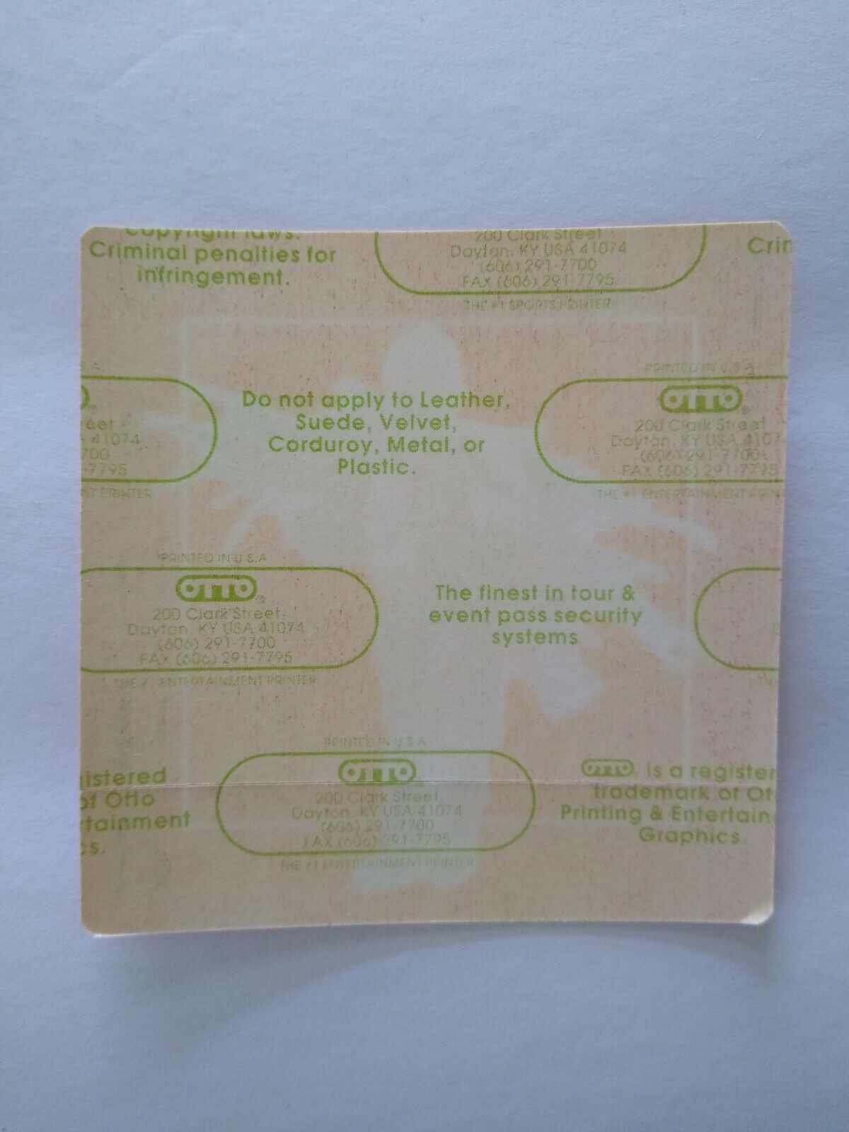 Jimmy Page Robert Plant Backstage Pass Led Zeppelin 1995 Hard Rock Music Green