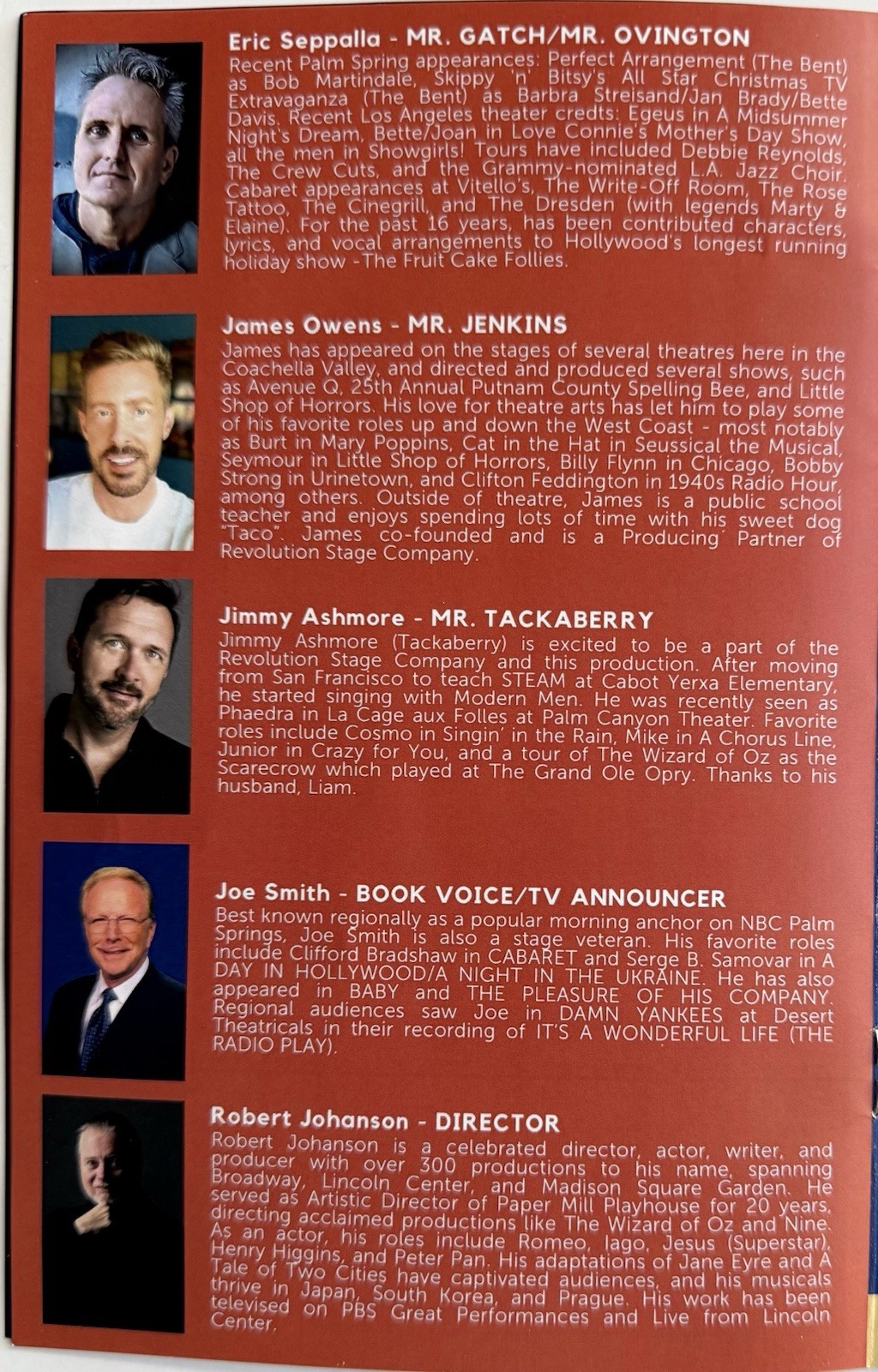How to Succeed Playbill Revolution Stage Palm Springs – Loesser, Burrows