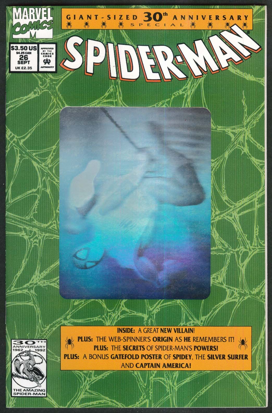 SPIDER-MAN #26 Marvel comic book 30th Anniversary Special 9 1992