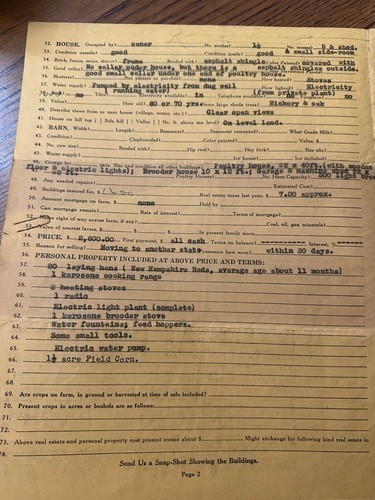 E.A. Strout Realty NJ Property Listing 1936 Burlington Co. Letter & Farm Land