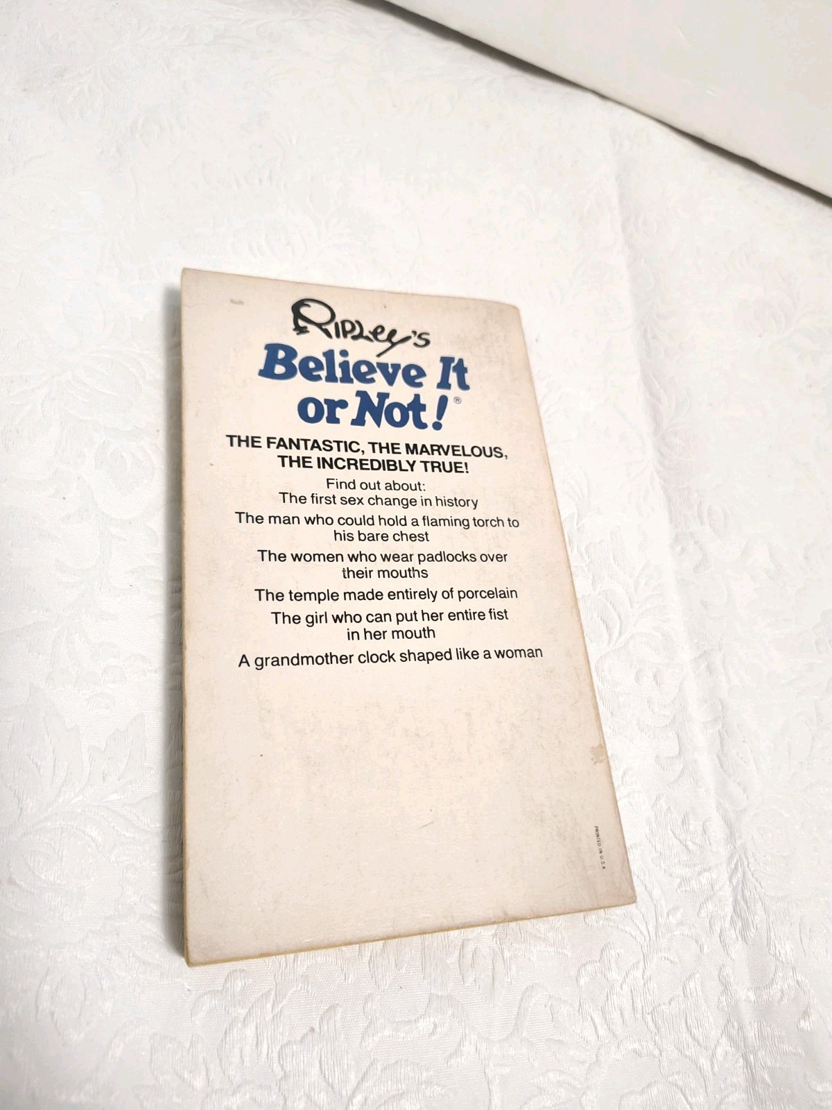 Ripley,s Believe Not 81067 Mystery Vintage 27th Series Paperback Book F13