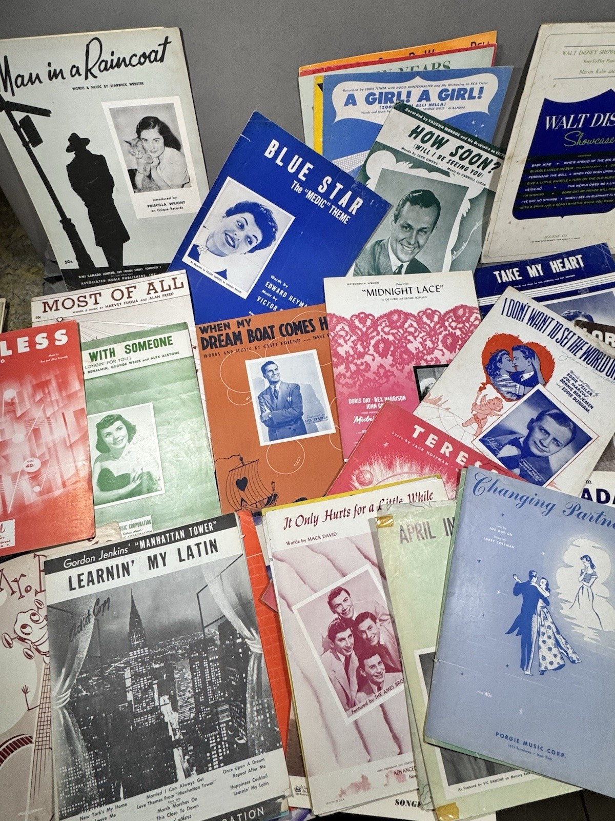 Lot 0f 85+ Vintage Sheet Music Pieces Old Music Sheetmusic Oldies Piano