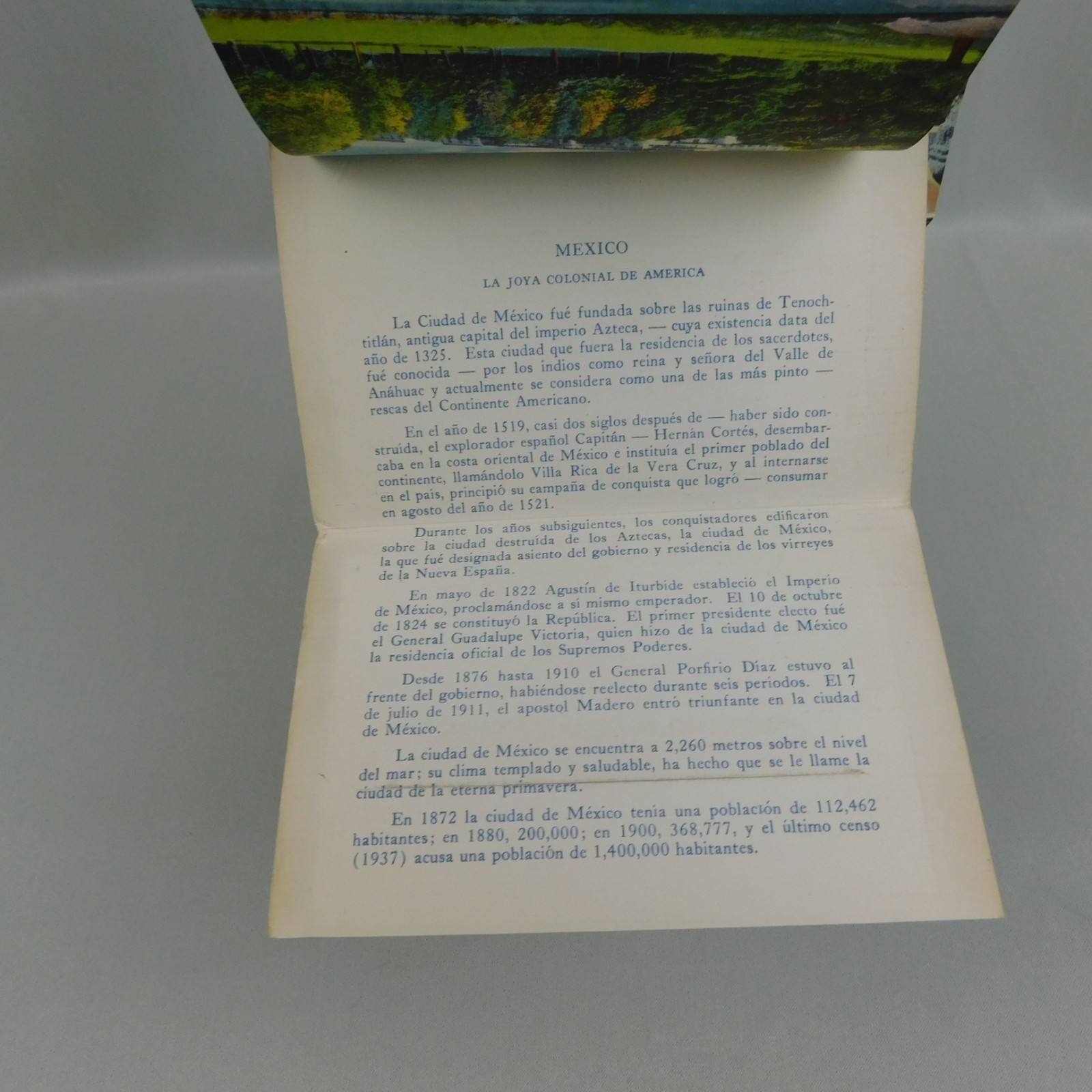 Vintage 30s 40s Views from Mexico Souvenir Photo Folder Postcard