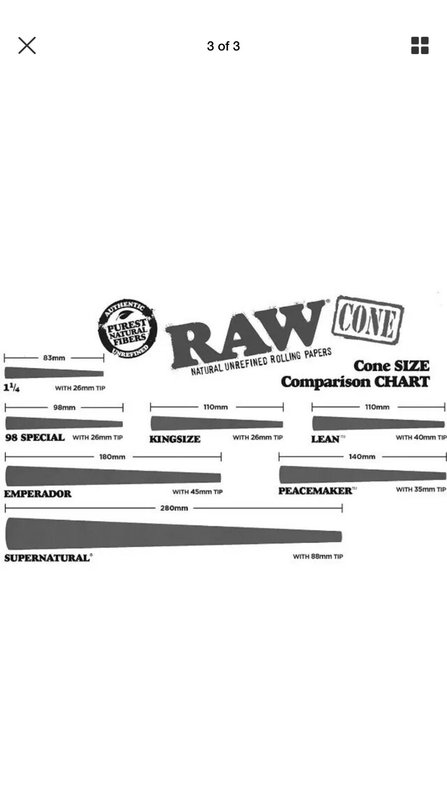 raw classic LEAN size pre rolled cone WITH filter tip (300 pack)