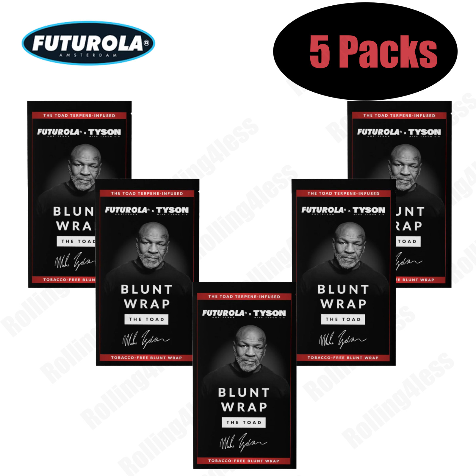 Futurola Tyson Ranch “The Toad” Terpene-Infused Wrap’s Version 2.0 | Lot of 5