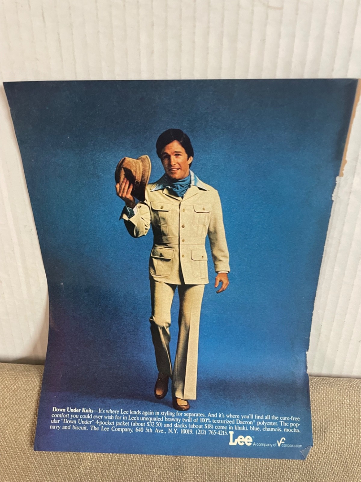 Lee Fits America 1970s Magazine Avertisement Ads lot of 9 Mens Fashion